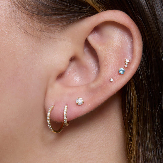 Stone And Strand Multiple Piercing Single Huggie Set