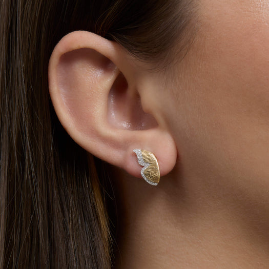 Stone And Strand Pave Diamond Butterfly Wings Earrings