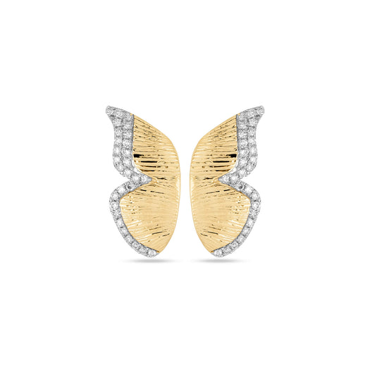 stone and strand Pave Diamond Butterfly Wings Earrings