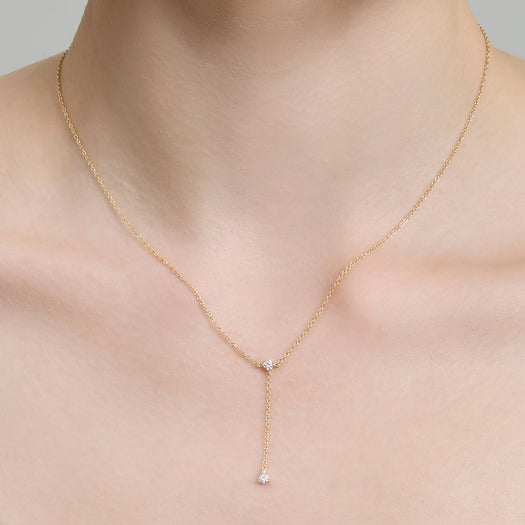 Stone And Strand Perfect Pear Diamond Lariat Necklace