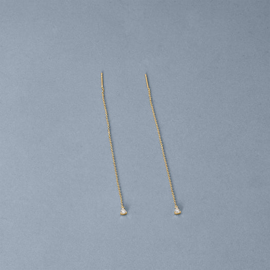 Stone And Strand Perfect Pear Diamond Threader Earrings