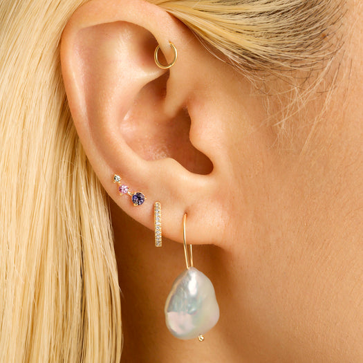 Stone And Strand Perfectly Imperfect Baroque Pearl Earrings