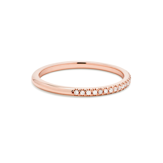 Stone And Strand Rose Gold Fine Pave White Diamond Band