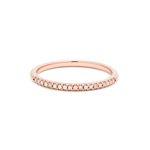 stone and strand Rose Gold Fine Pave White Diamond Band