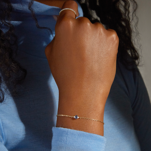 Stone And Strand Sapphire Luxe Dainty Blue Bracelet