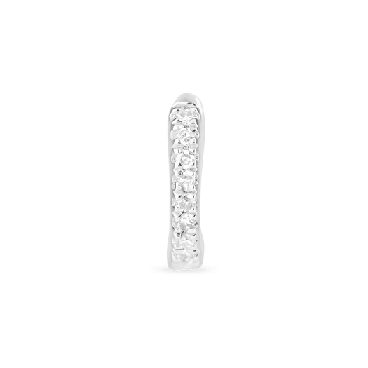 Stone And Strand Second Hole Teeny White Diamond Pave Eternity Huggie