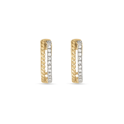 Stone And Strand Second Hole Velvet Rope Pave Huggies