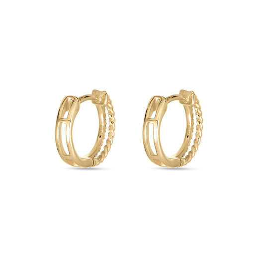Stone And Strand Second Hole Velvet Rope Pave Huggies