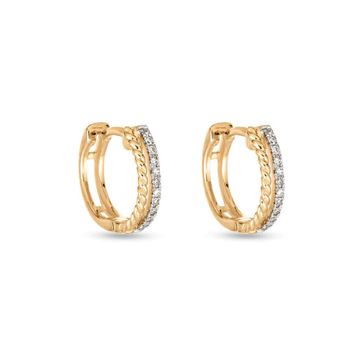 stone and strand Second Hole Velvet Rope Pave Huggies