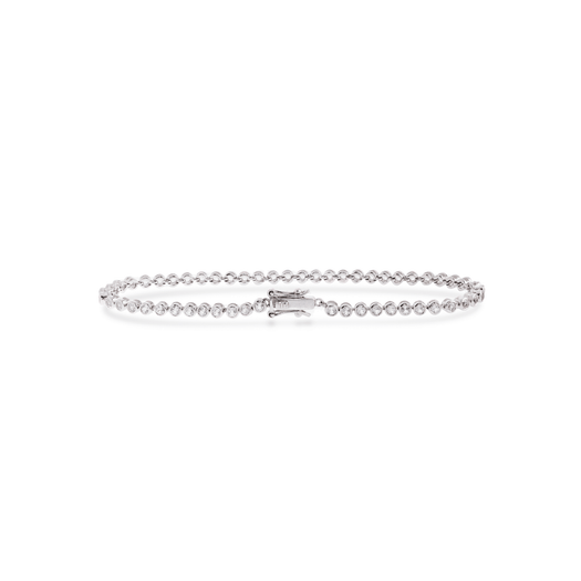 Stone And Strand Silver White Topaz Tennis Bracelet