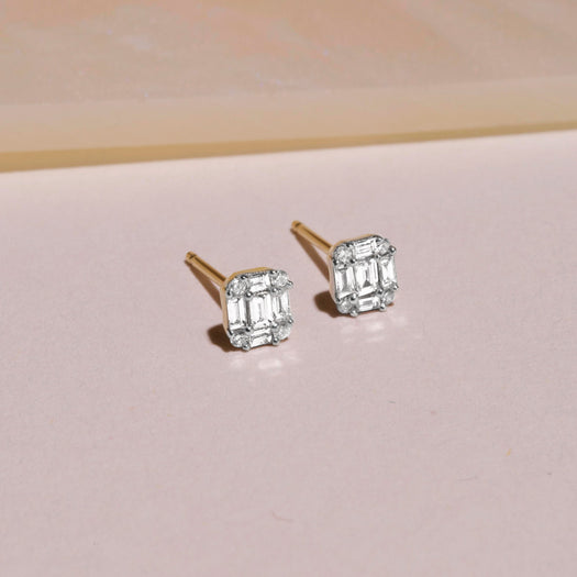 Stone And Strand Small Shield Of Strength Stud Earrings