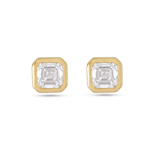 stone and strand 1 CTW LAB-Created Asscher Studs