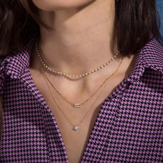 Stone And Strand Ace Diamond Tennis Necklace