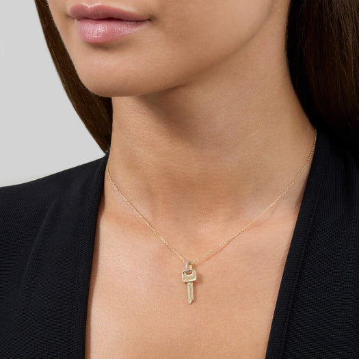 Stone And Strand Almost Forever Pave Key Necklace