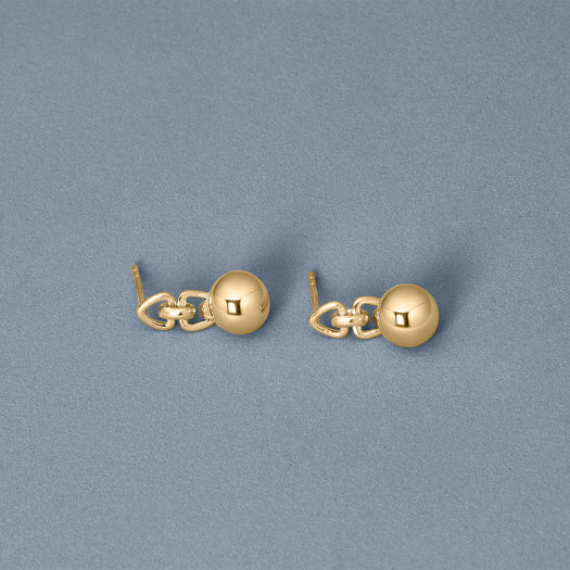 Stone And Strand Ball Drop Earrings