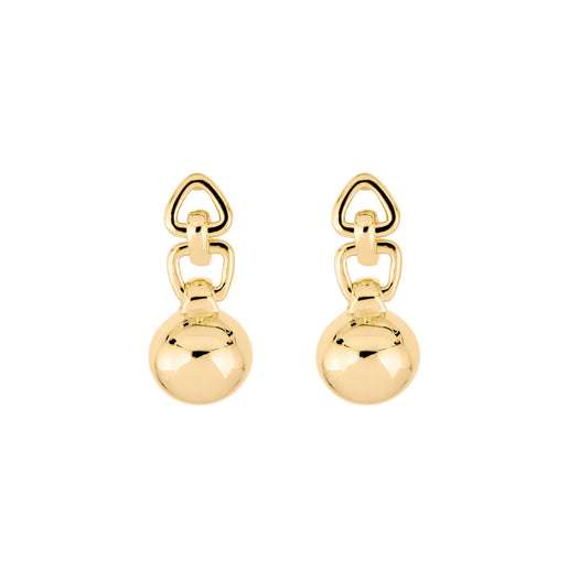 stone and strand Ball Drop Earrings