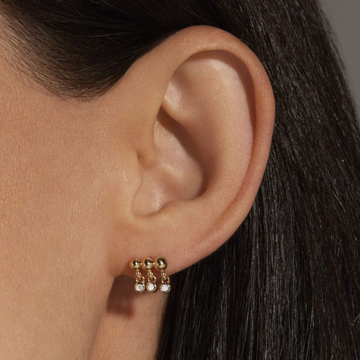 Stone And Strand Bedazzle Diamond Trio Stud