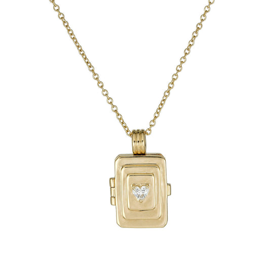 stone and strand Beekman Heart Locket Necklace