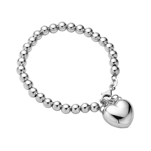 stone and strand Big Hearted Puffed Bracelet