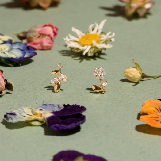 Stone And Strand Blooming Diamond Flower Studs