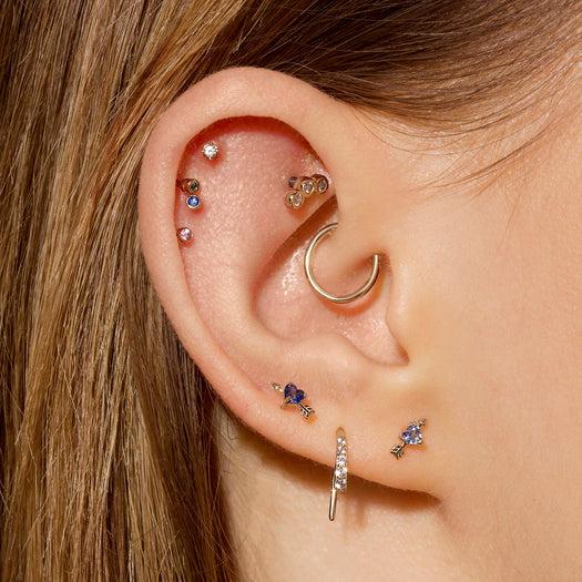 Stone And Strand Blue Sapphire Valentine Studs