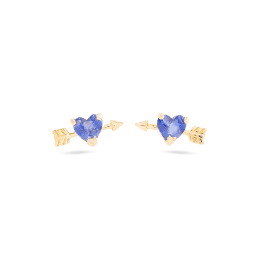 stone and strand Blue Sapphire Valentine Studs