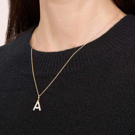 Stone And Strand Bold Diamond Initial Necklace