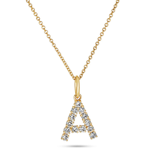 stone and strand Bold Diamond Initial Necklace