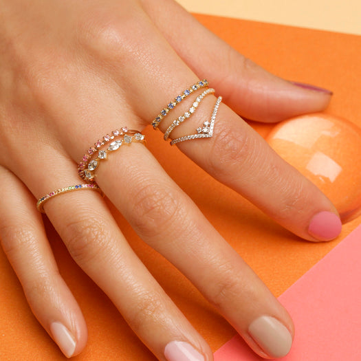 Stone And Strand Bold Nine Blue Sapphire Band