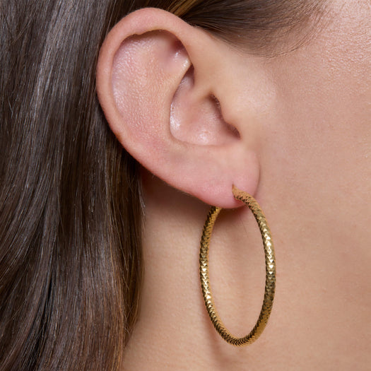 Stone And Strand Bold Sparkle Large Hoops