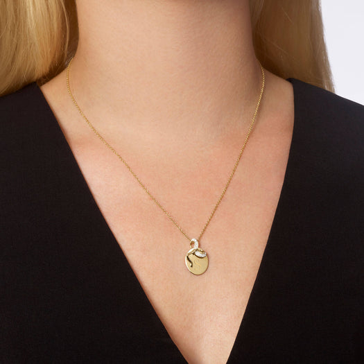 Stone And Strand Bow Nouveau Medallion Necklace