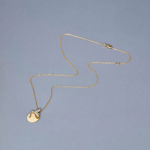 Stone And Strand Bow Nouveau Medallion Necklace