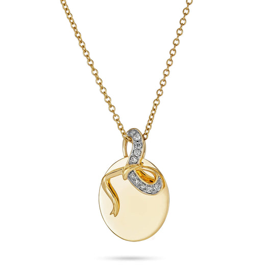 stone and strand Bow Nouveau Medallion Necklace