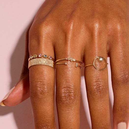 Stone And Strand Clustered Diamond Ring