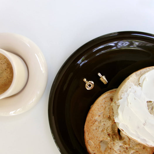 Stone And Strand Coffee Meets Bagel Charm Set