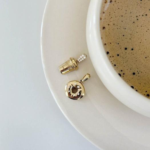 Stone And Strand Coffee Meets Bagel Charm Set