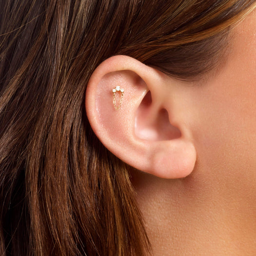 Stone And Strand Dainty Diamond Trio Chain Stud