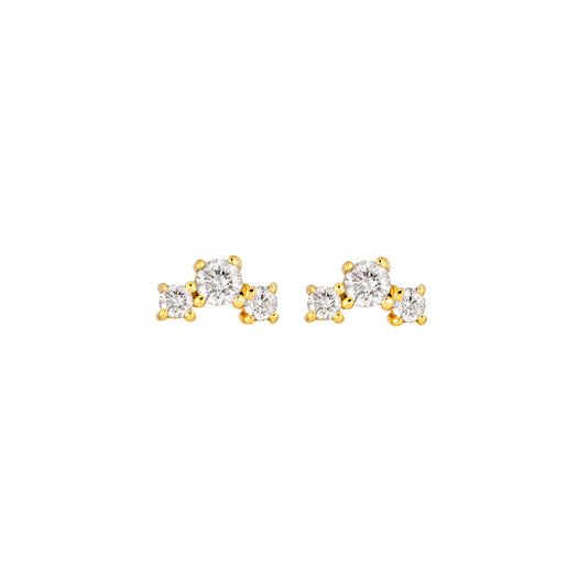 stone and strand Dainty Diamond Trio Stud