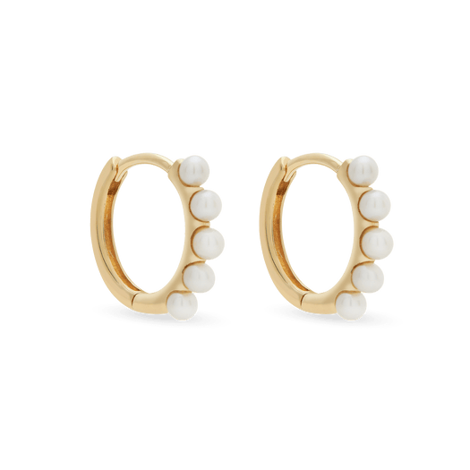 Stone And Strand Dainty Dive Deep Pearl Huggies