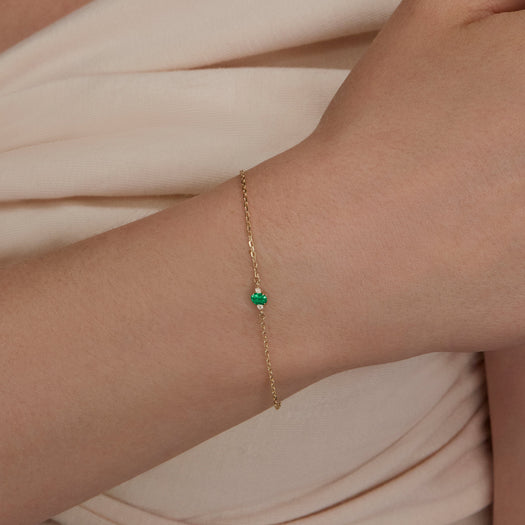 Stone And Strand Dainty Emerald Luxe Bracelet