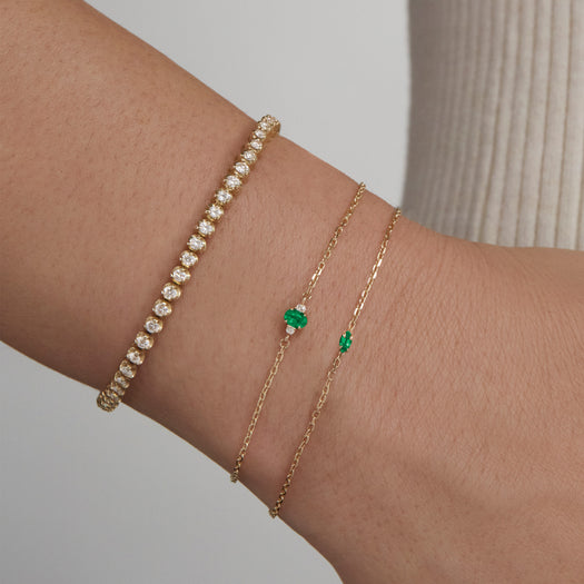 Stone And Strand Dainty Emerald Luxe Bracelet