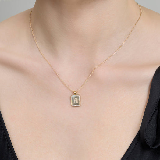 Stone And Strand Diamond Beekman Dog Tag Necklace