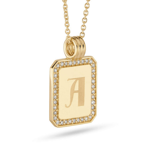 Stone And Strand Diamond Beekman Dog Tag Necklace