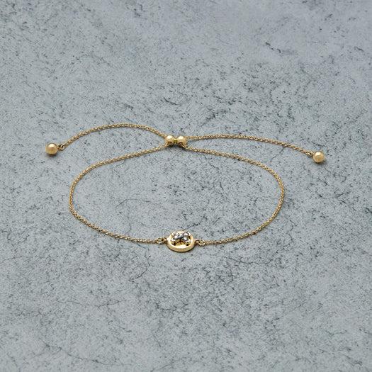 Stone And Strand Diamond Button Bracelet