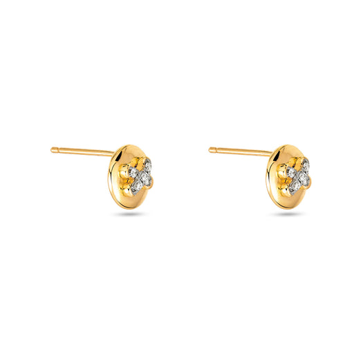 Stone And Strand Diamond Button Studs