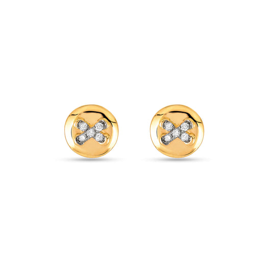 stone and strand Diamond Button Studs