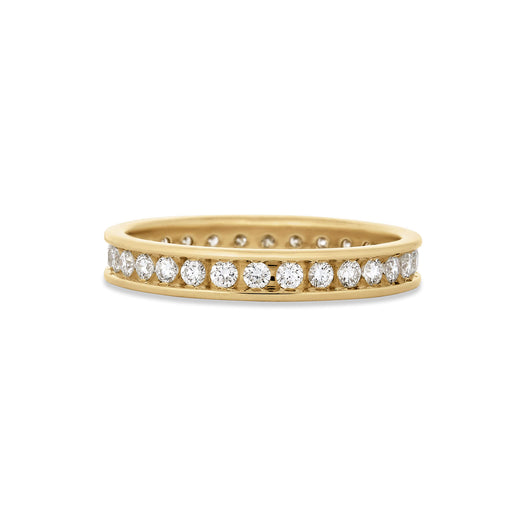 stone and strand Diamond Channel Ring