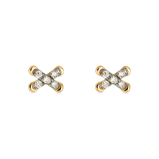 stone and strand Diamond Cross Stitch Studs