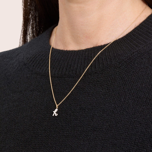 Stone And Strand Diamond Cursive Initial Necklace