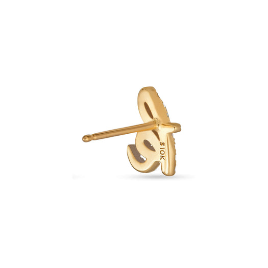 Stone And Strand Diamond Cursive Initial Stud